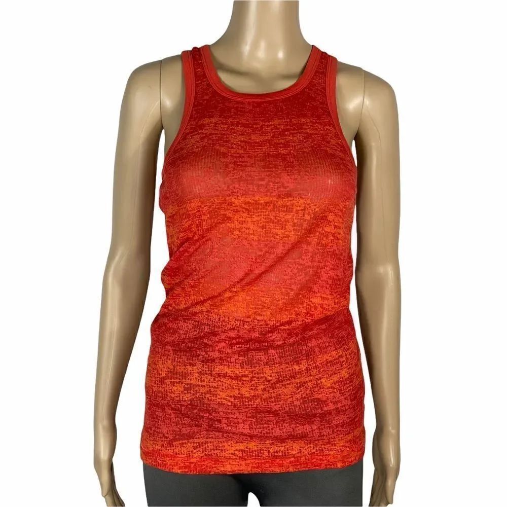 Hand Me Down Orange and Red Workout Tank Top
